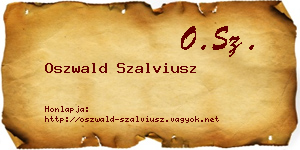 Oszwald Szalviusz névjegykártya